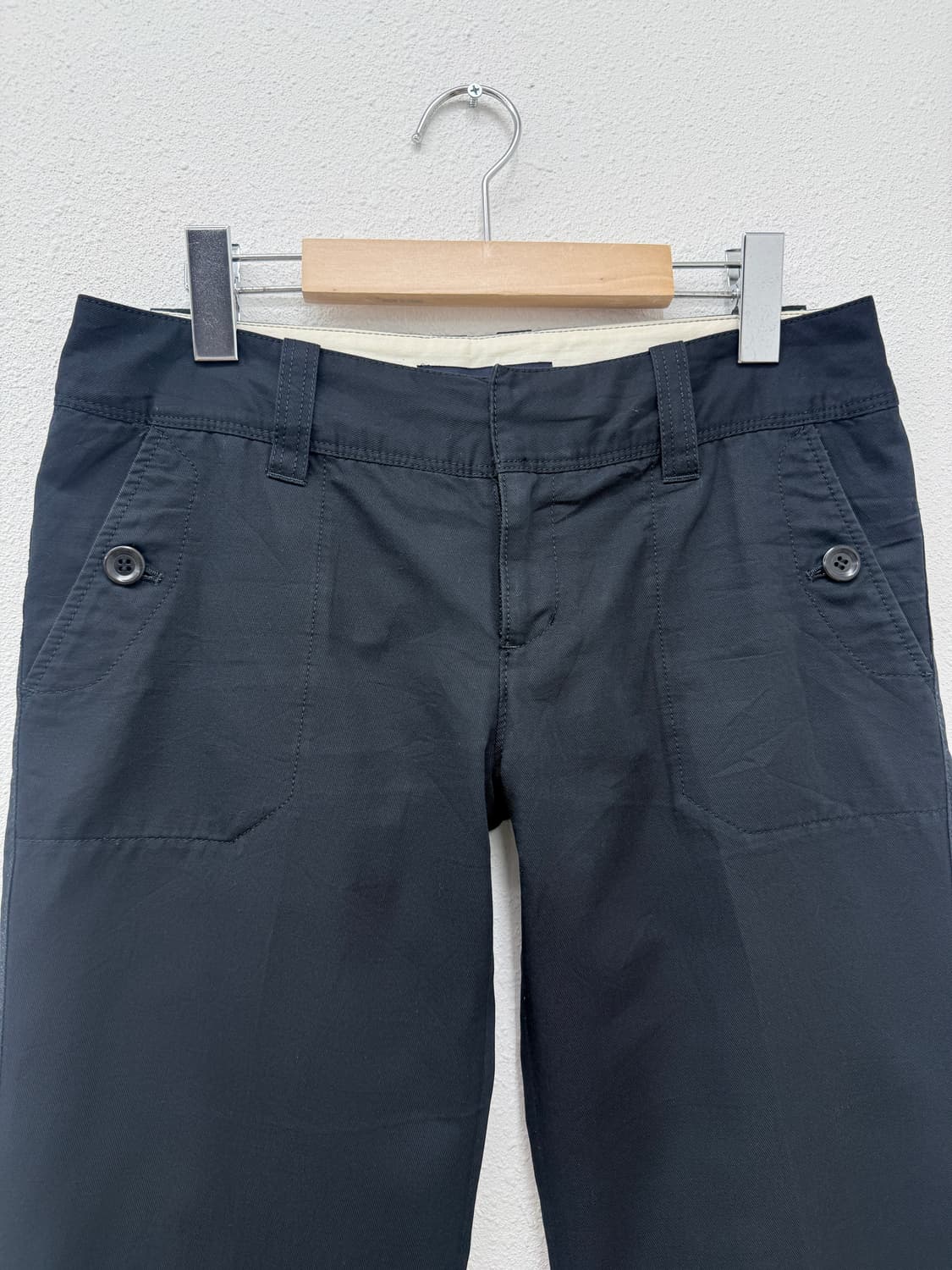 빈티지 MACPHEE 다크 네이비 로우라이즈 와이드 팬츠 상품이미지2