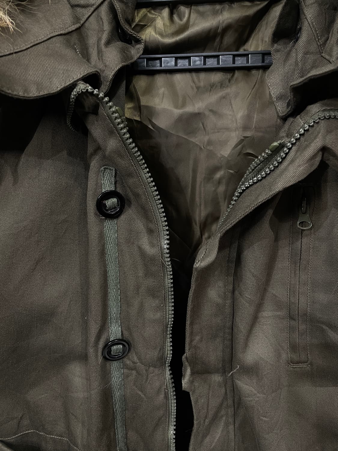 일본빈티지 울프죠 퍼 후드 자켓 점퍼 y2k 크롭 야상 M. 상품이미지7