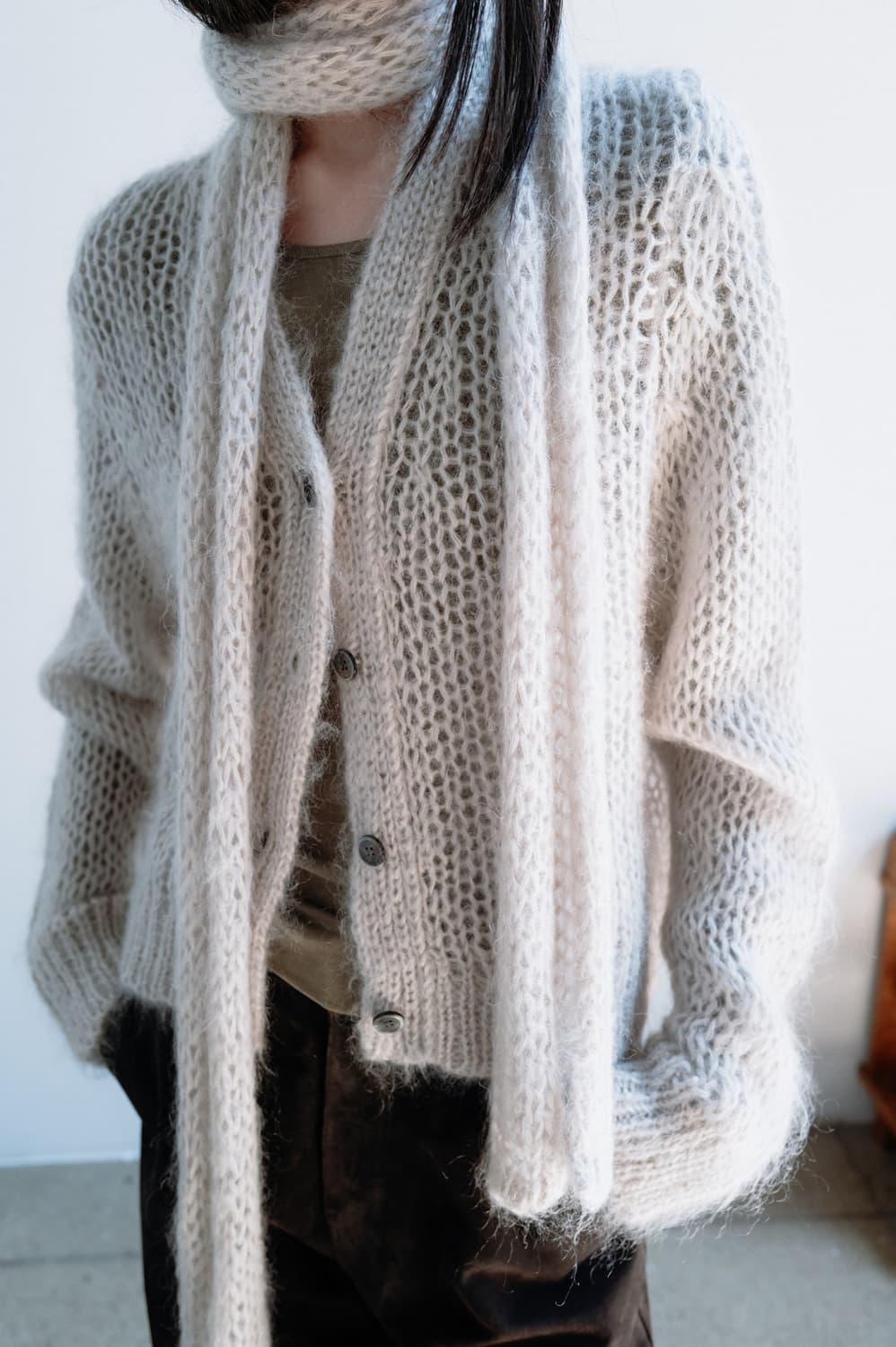 모노하 Mohair short cardigan 상품이미지6
