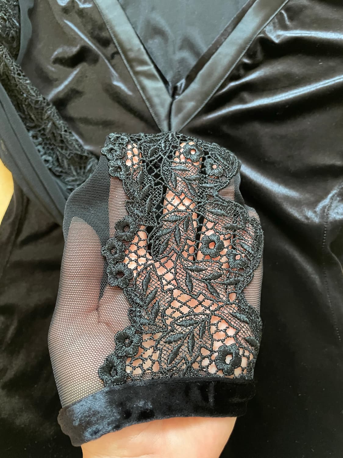 LA PERLA Velvet Open Back Bodysuit M 상품이미지4