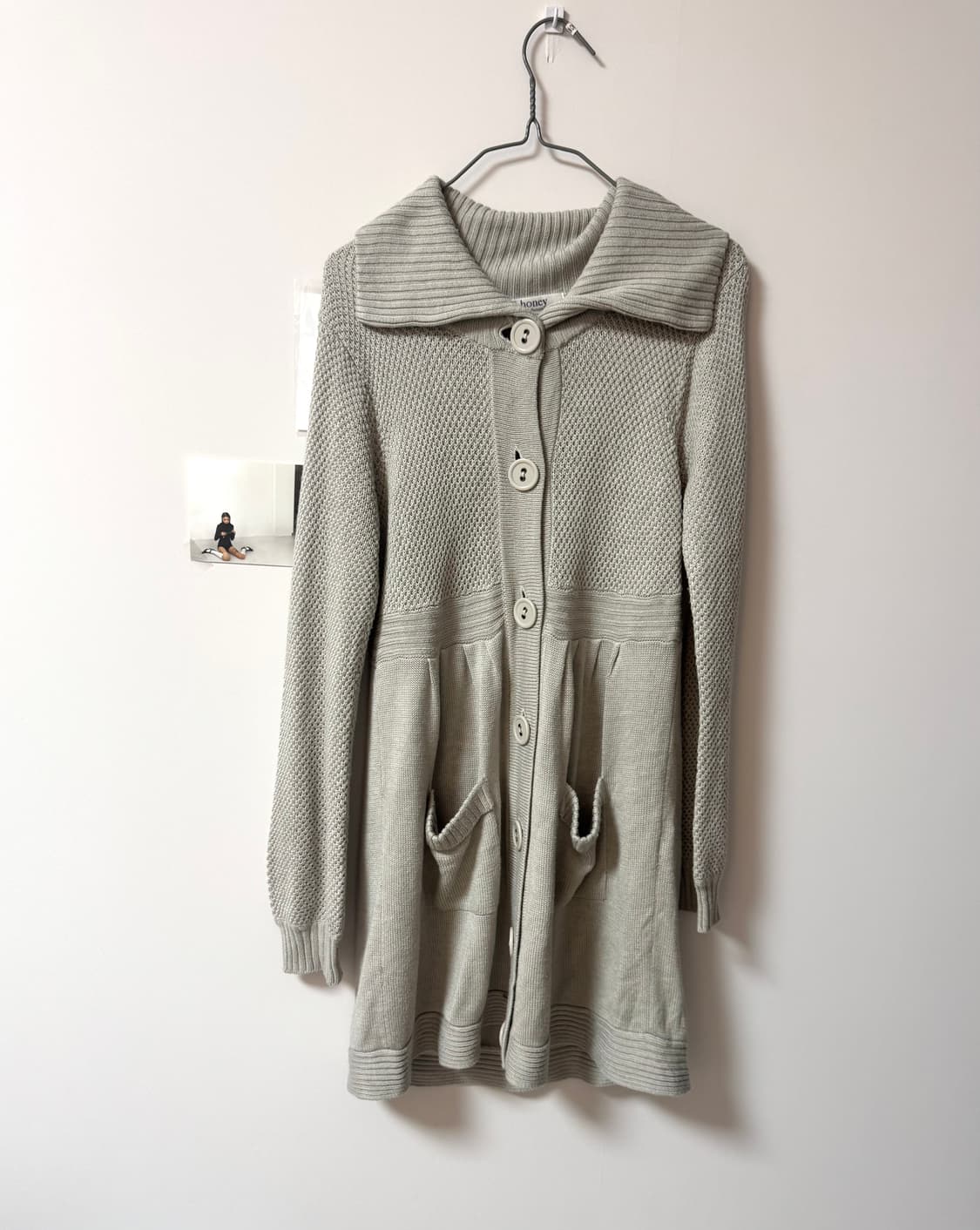 빈티지 단추 니트 원피스 상품이미지1