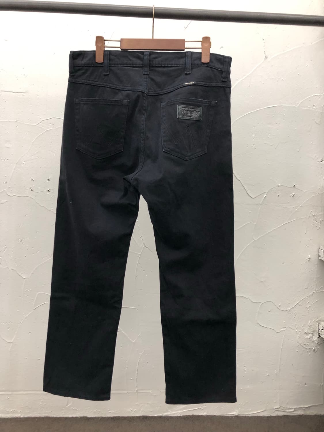 랭글러 블랙 코튼 팬츠 상품이미지2