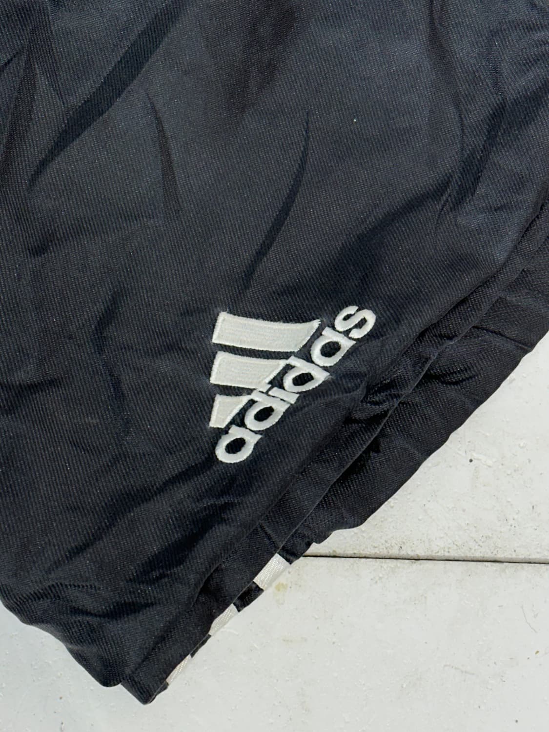 90s 아디다스 블랙 화이트 삼선 와이드 트랙 팬츠 상품이미지8