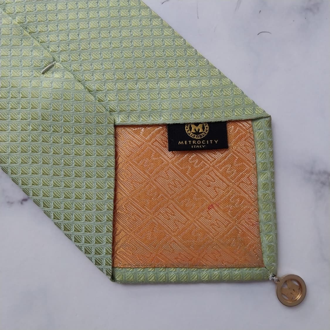 메트로시티 실크 그린 텍스처드 넥타이 9.2cm A+등급 K1582
 상품이미지10