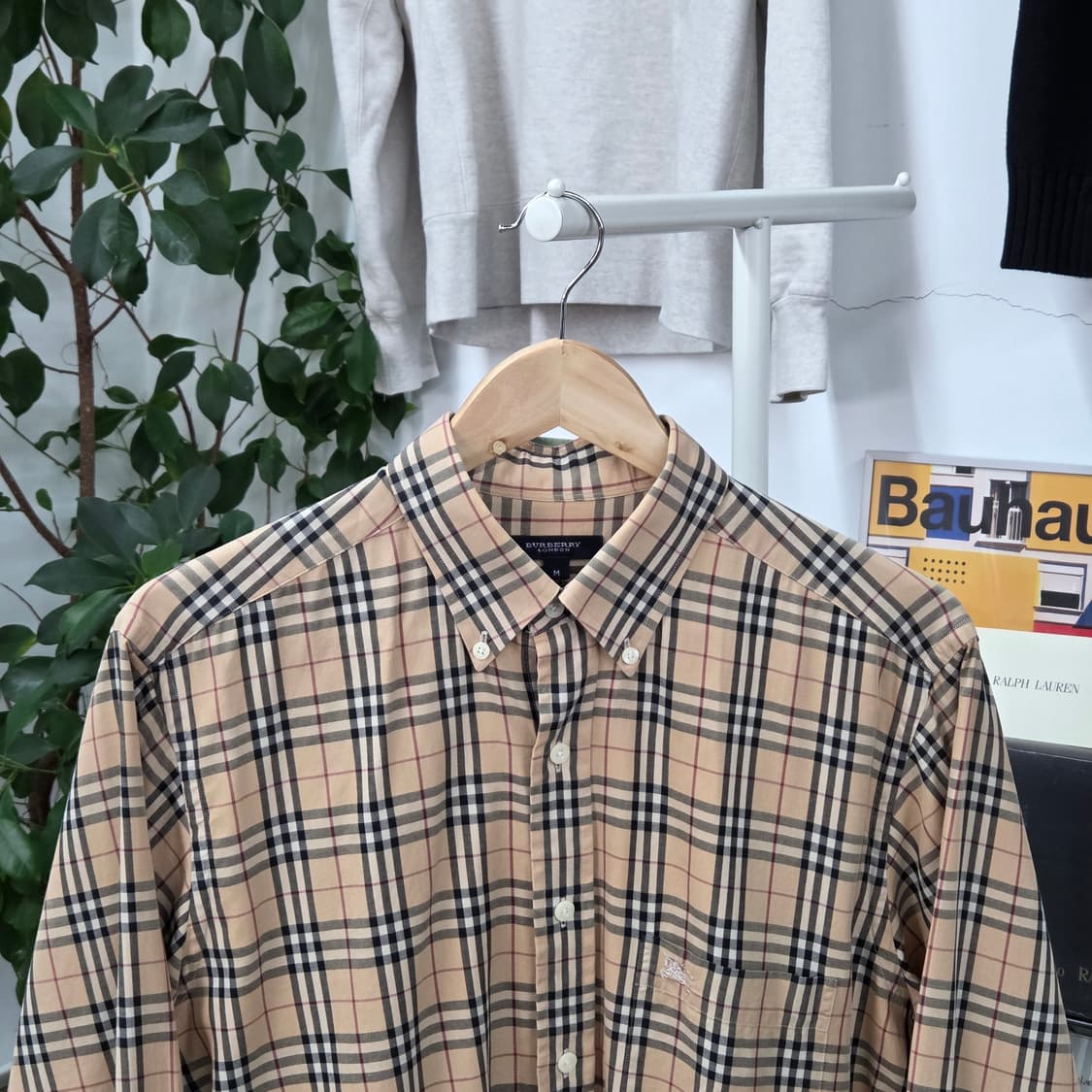 버버리 버튼다운 노바체크 셔츠 M 상품이미지2