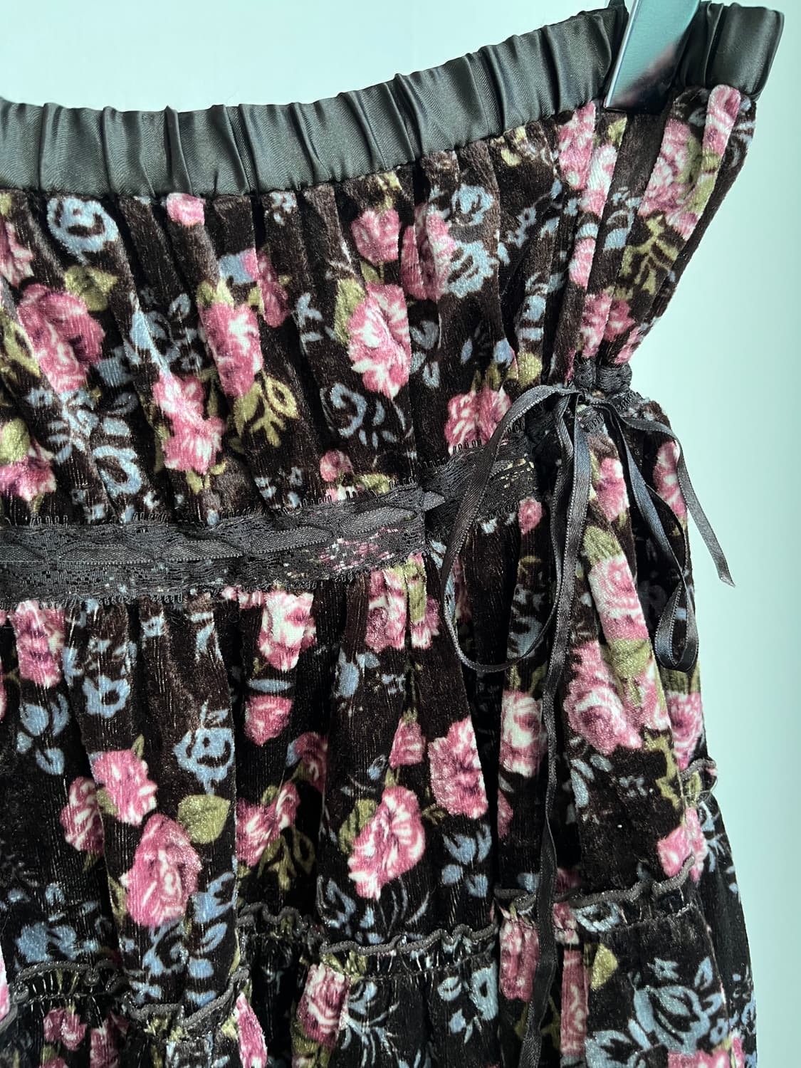 CHARMBERRYTIC 벨벳 스커트 상품이미지3