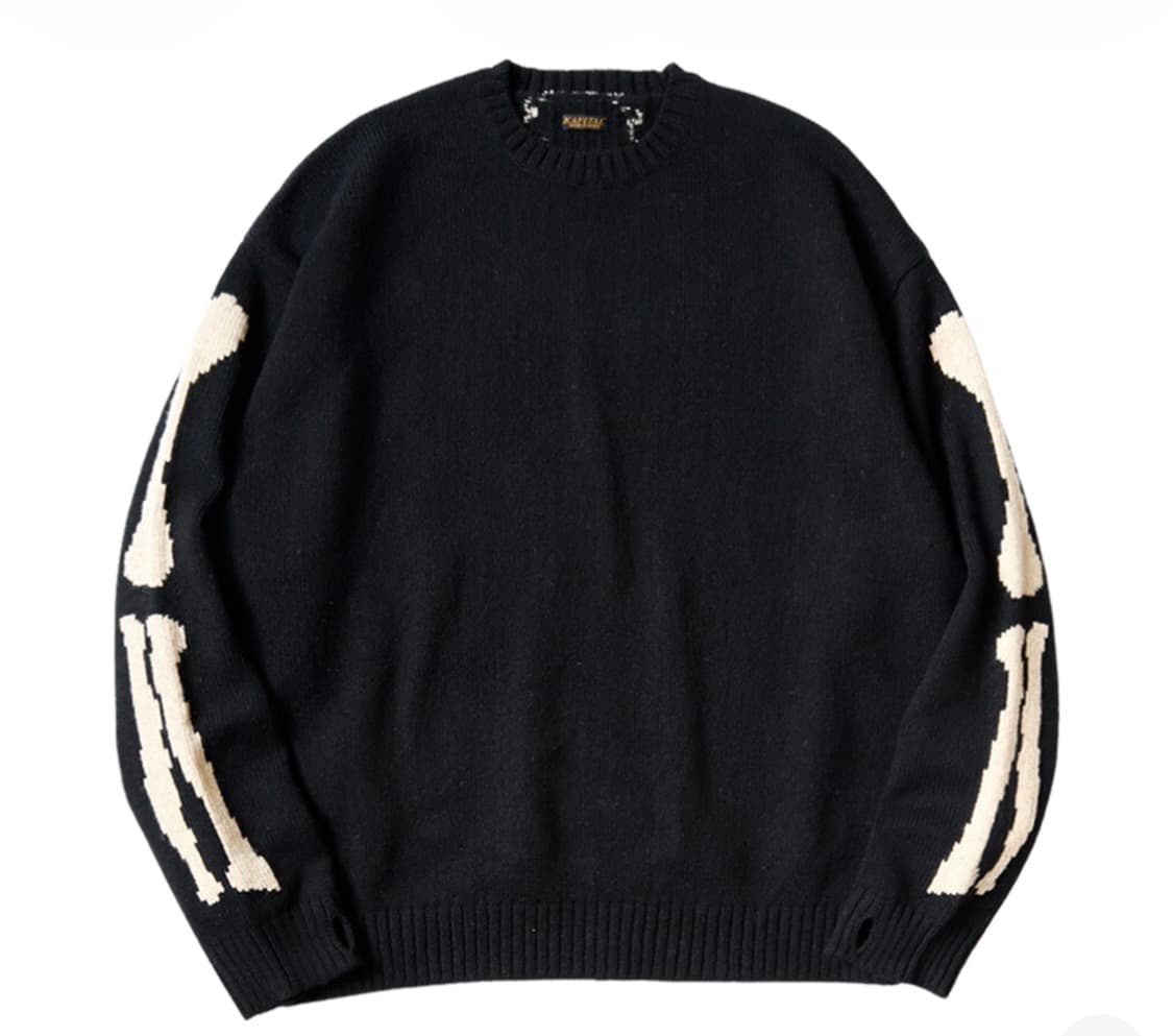 캐피탈 5G 울 본 크루넥 스웨터 블랙 3사이즈 상품이미지2