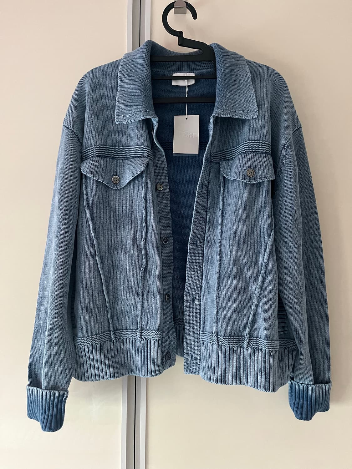 Heai 워시드 니트카라 가디건 (미착) 상품이미지4