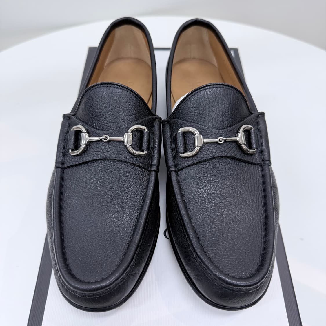 [S급/265] 구찌 홀스빗 은장 레더 로퍼 구두 블랙 상품이미지6