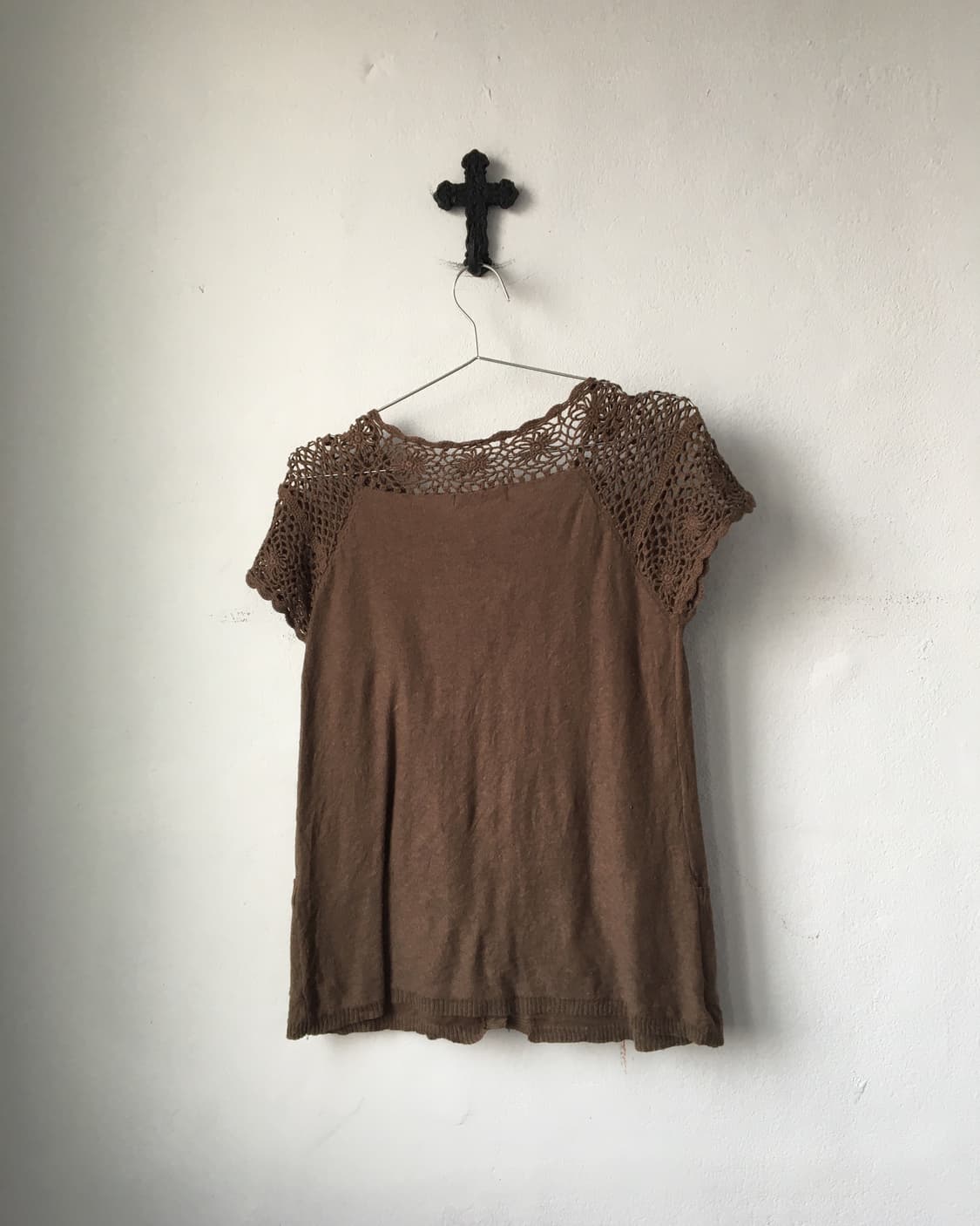Crochet trimming point blouse 상품이미지3