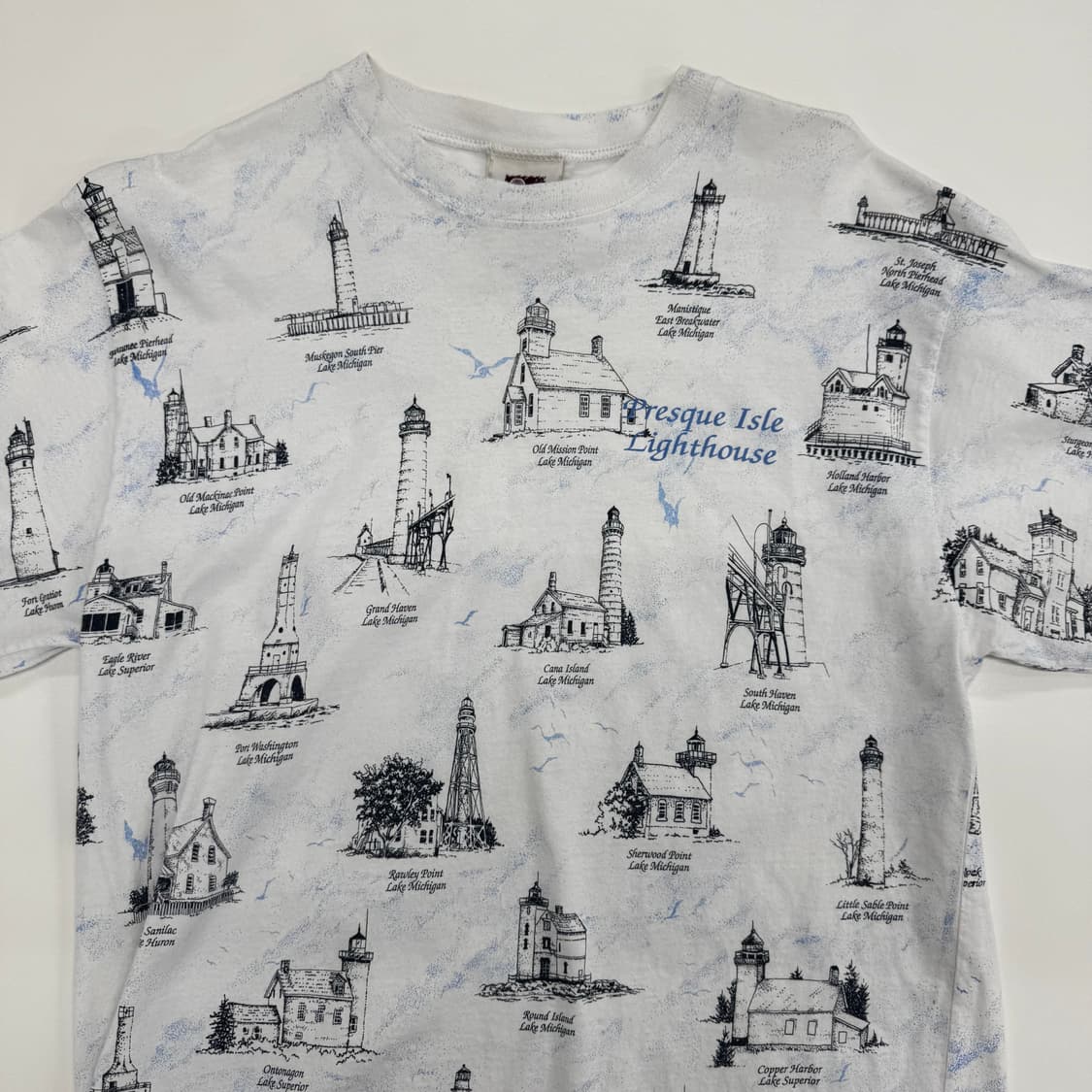 90’s Lighthouse motif T-shirts 상품이미지2