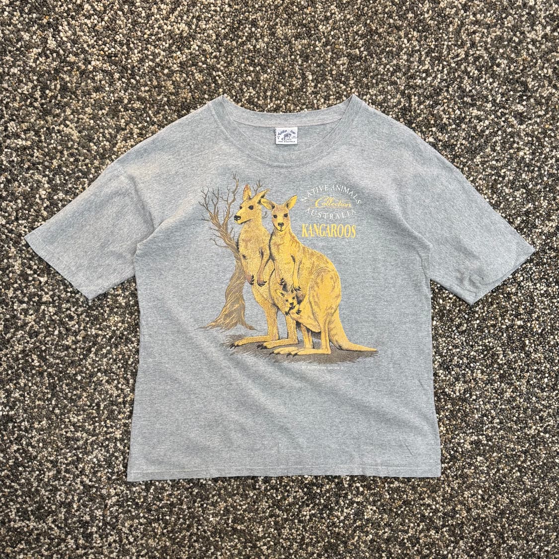 90s Australian Grown 캥거루 가족 티셔츠 (S)   상품이미지1