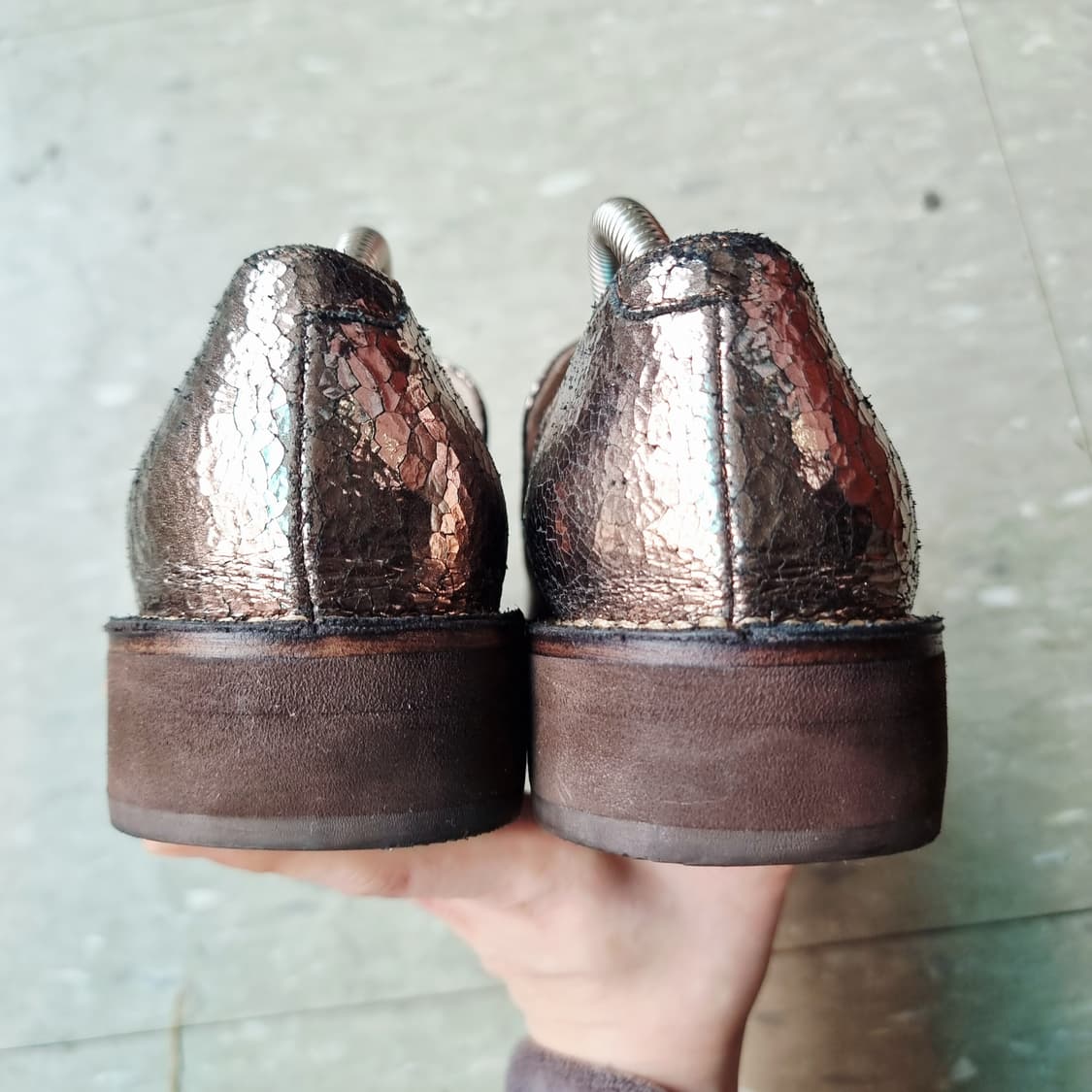 브루넬로 쿠치넬리 골드브라운 크랙 로퍼 슈즈 (240/표기37) 비브람완 상품이미지4