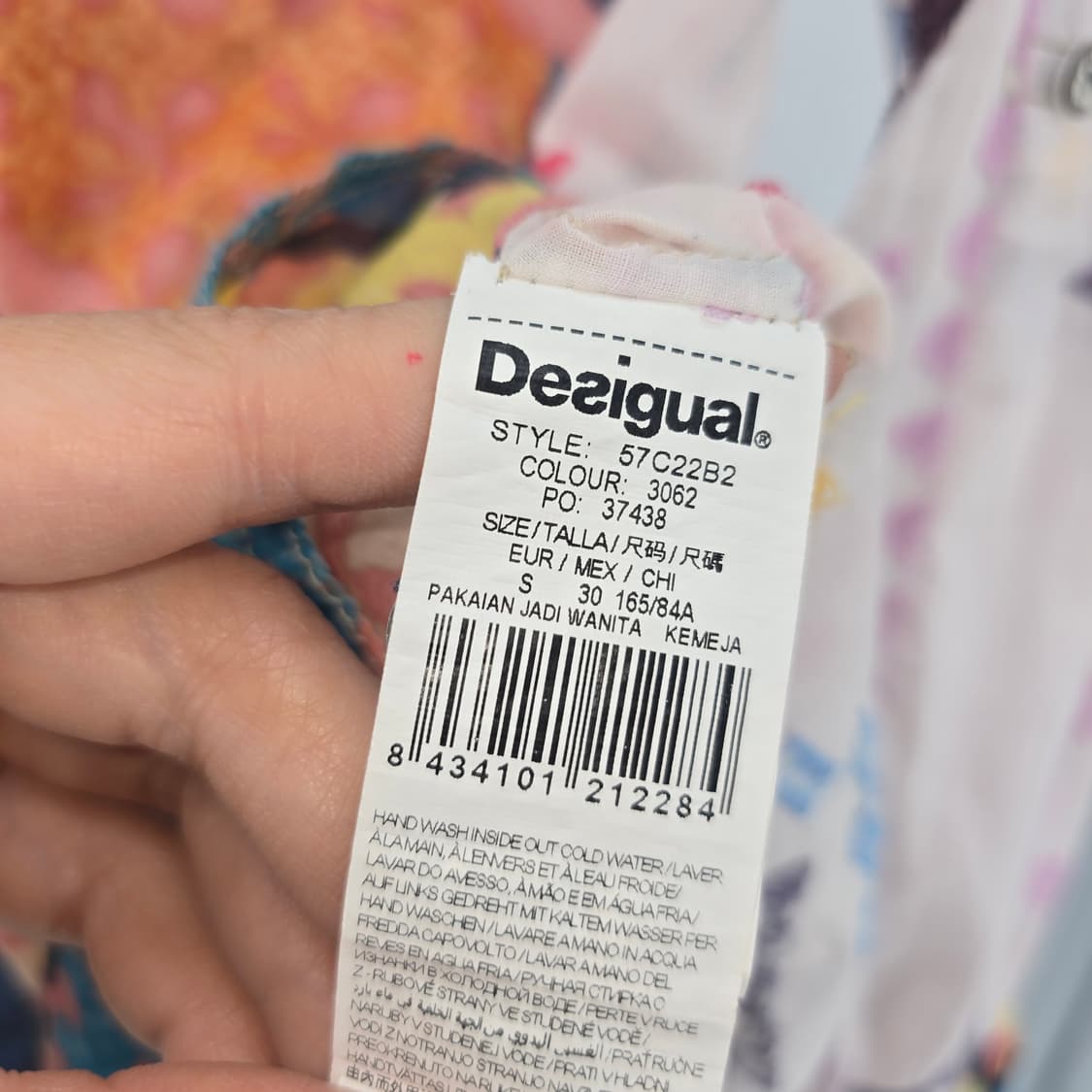 Desigual 패턴 자수 셔츠 S 상품이미지3