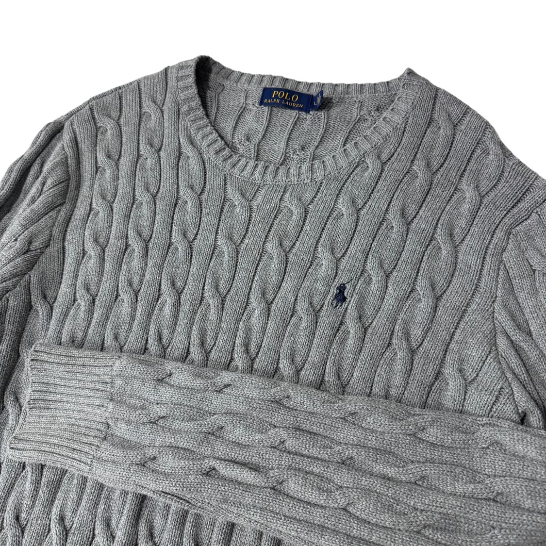 신형 폴로 랄프로렌 그레이 꽈배기 니트 상품이미지2