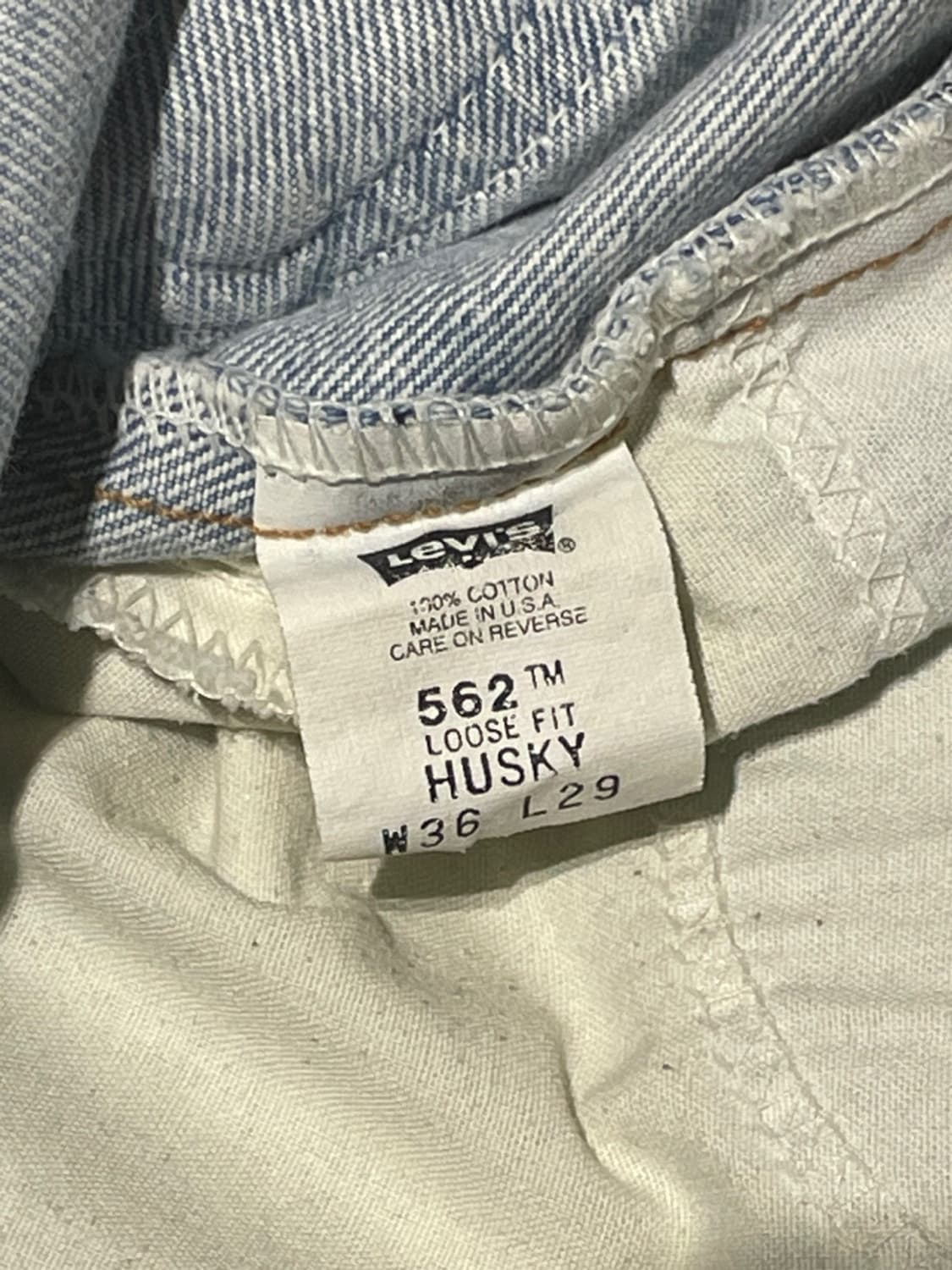 90s 리바이스 562 연청 made in USA 상품이미지4