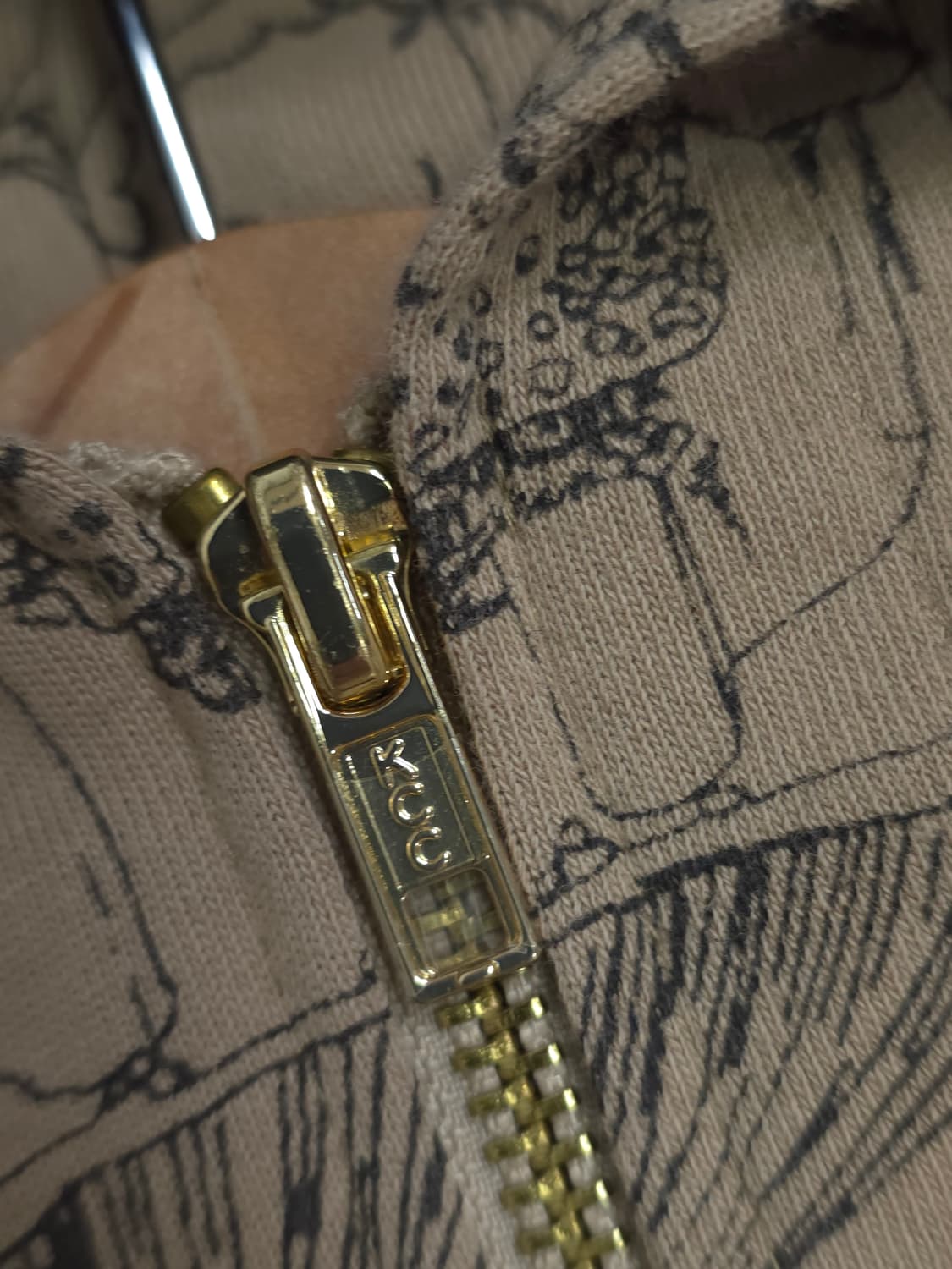 일본 Scolar 버섯 패턴 후드 집업 상품이미지5