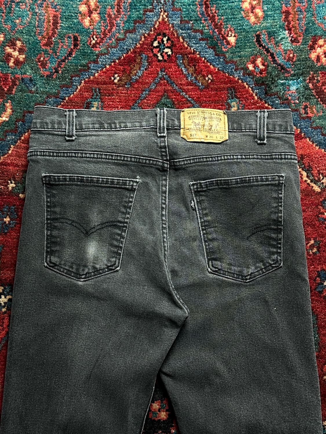 90's USA Made 빈티지 리바이스 517 블랙 블랙탭 상품이미지6