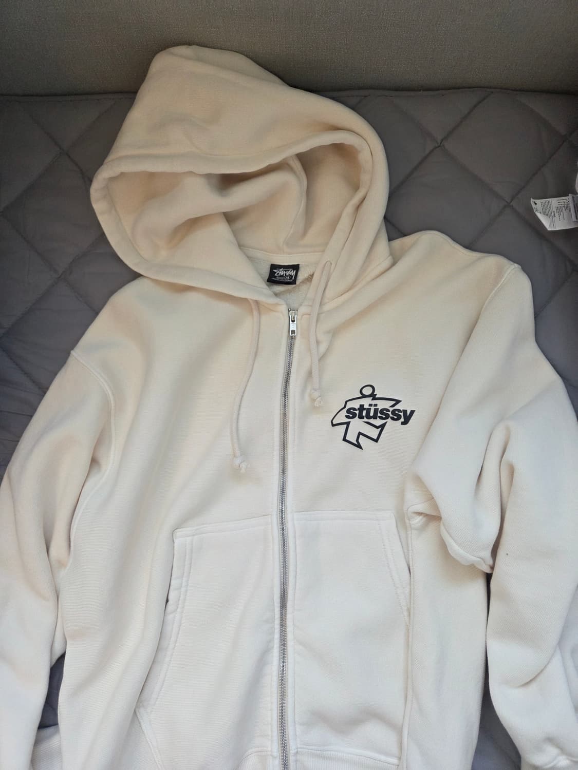 Stussy surf size zip hoodie bone M size 상품이미지3