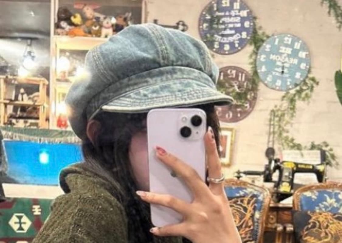 빈티지 모리걸 데님 뉴스보이캡 상품이미지1