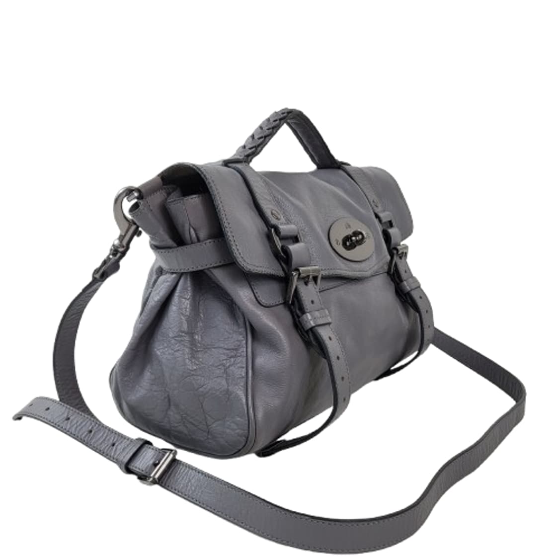 정품 멀버리 알렉사 메탈그레이 미듐 상품이미지2