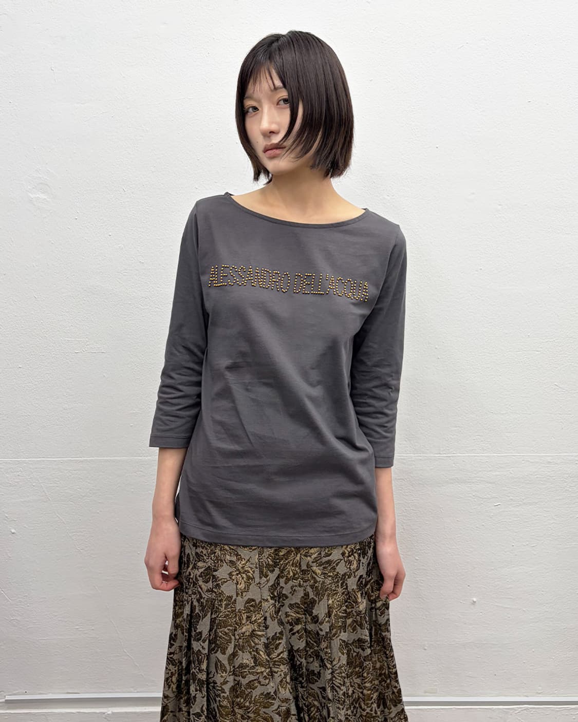 알레산드로 델라쿠아 로고 비즈 탑 상품이미지1