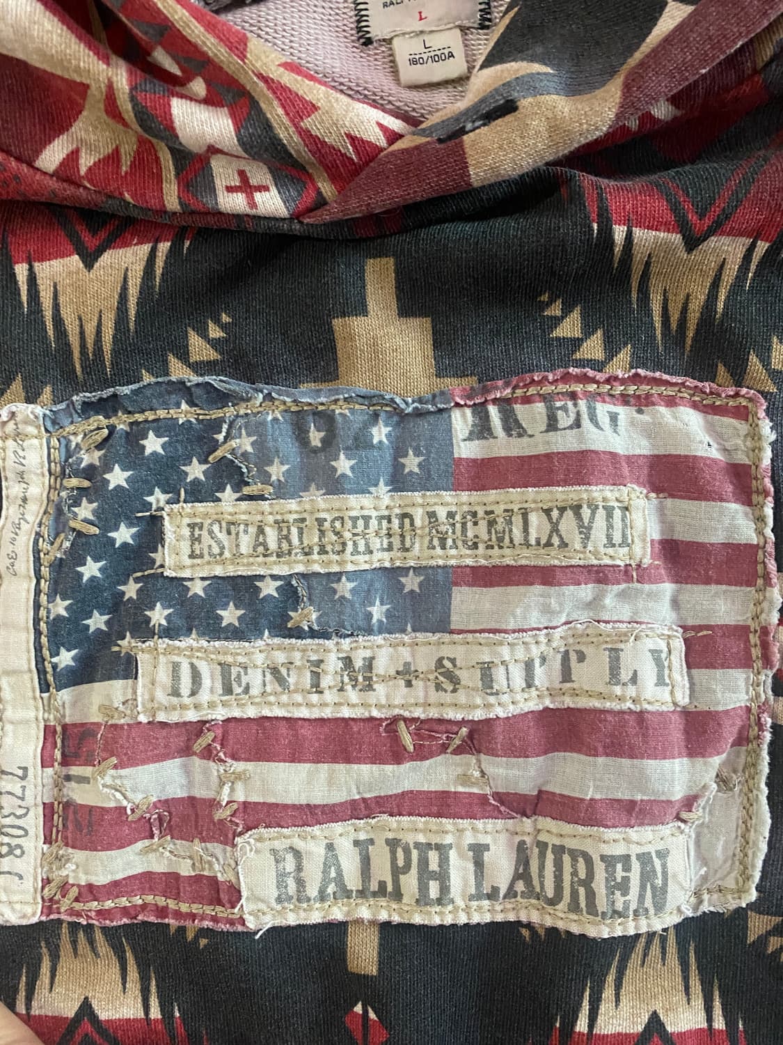 랄프로렌 데님 앤 서플라이 후드티 L 상품이미지3