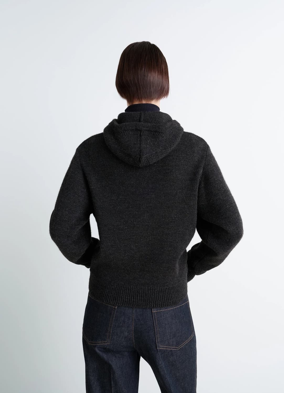 [XS]르메르 25fw 알파카 후드 스웨터/다크 에스프레소 상품이미지4