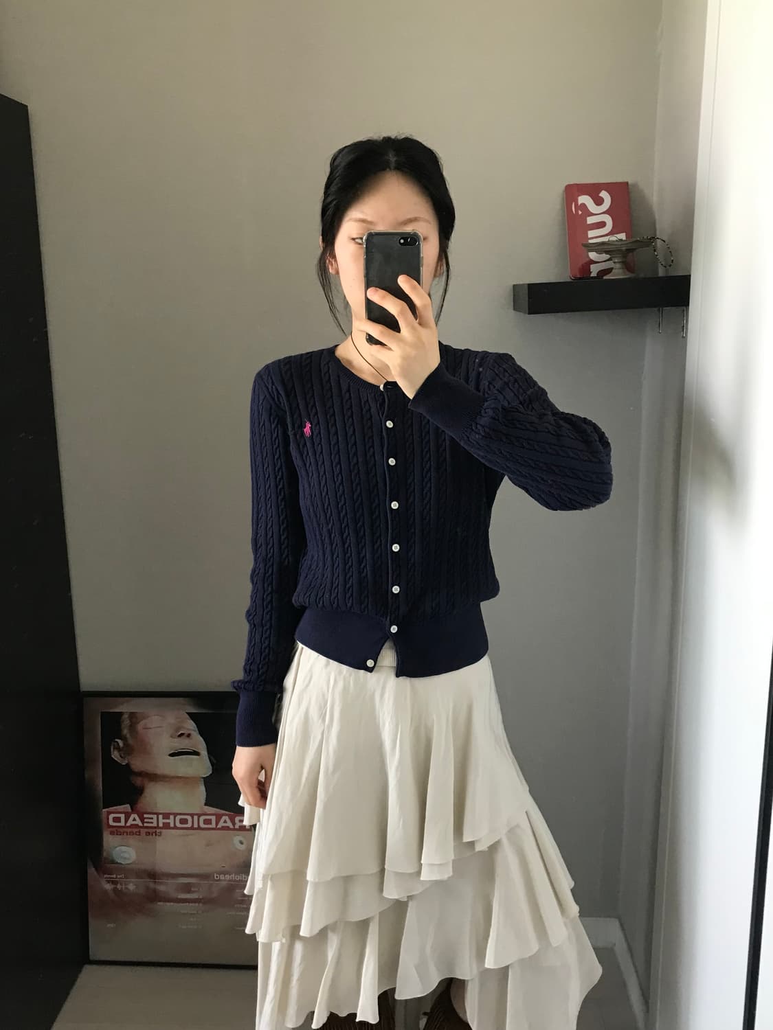 폴로 랄프로렌 포니로고 네이비 케이블 가디건 상품이미지1