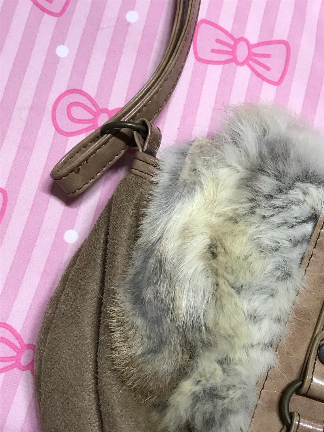 호피 퍼 오네갸루 크로스백 상품이미지2