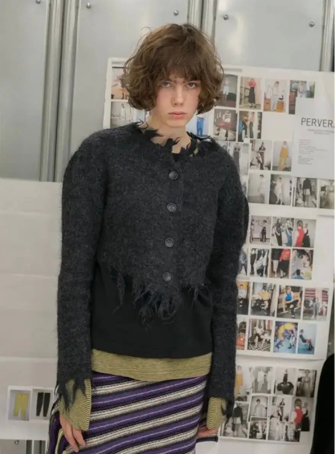 퍼버즈 데미지 모헤어 가디건 상품이미지1