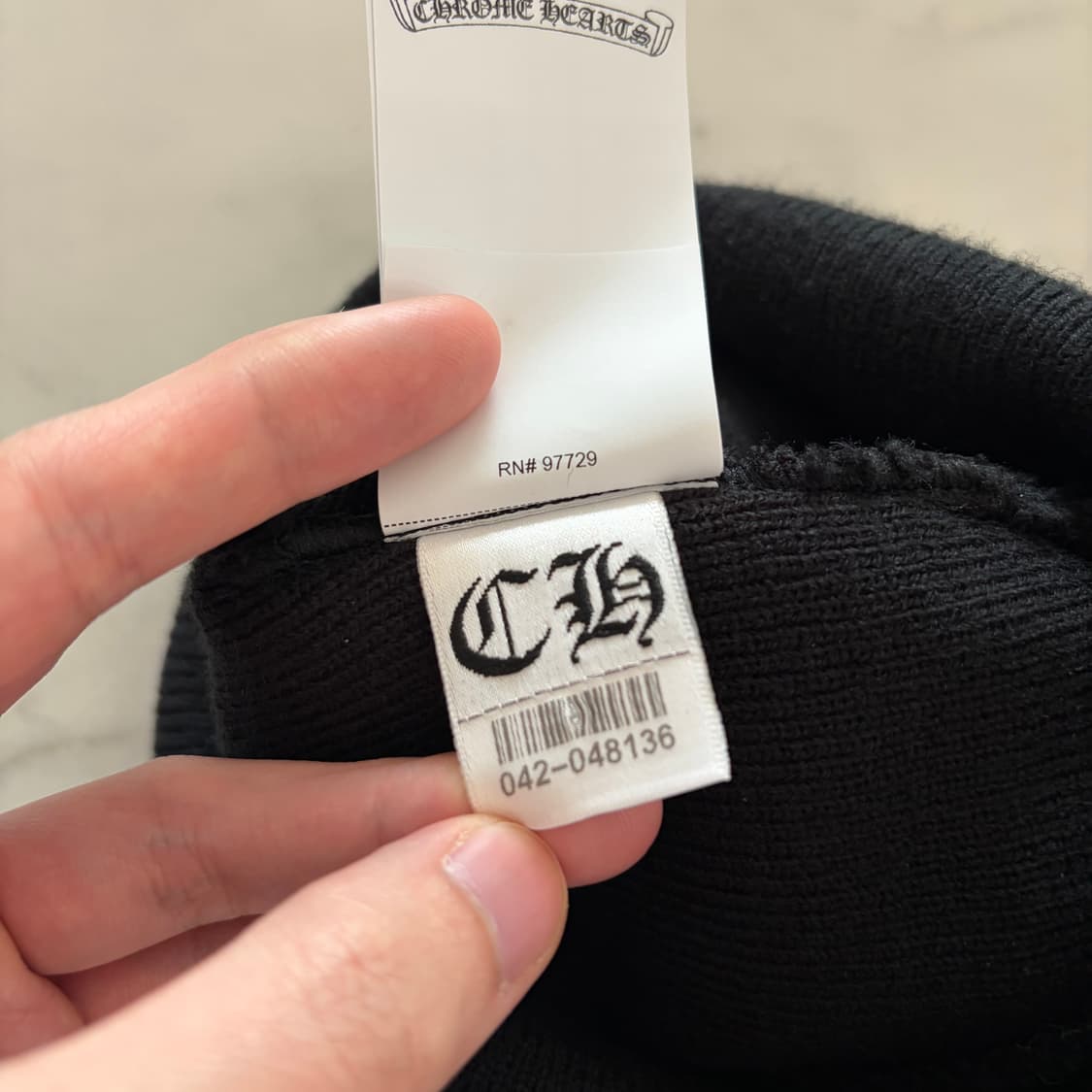 레어) 크롬하츠 Ch 로고 레터링 양면 워치 캡 비니 OS 상품이미지9