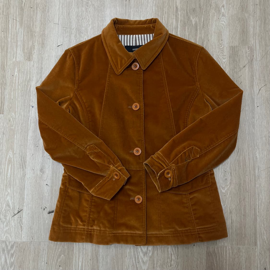 한섬 시스템 여성 버튼 벨벳 자켓 88-98-165 상품이미지1