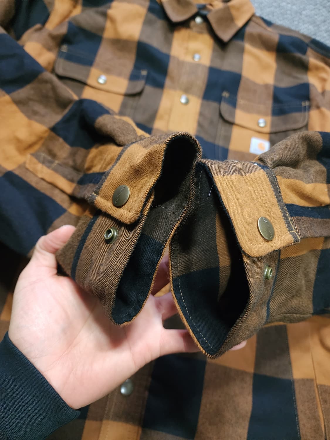 칼하트 체크 셔츠 자켓 XL 상품이미지8