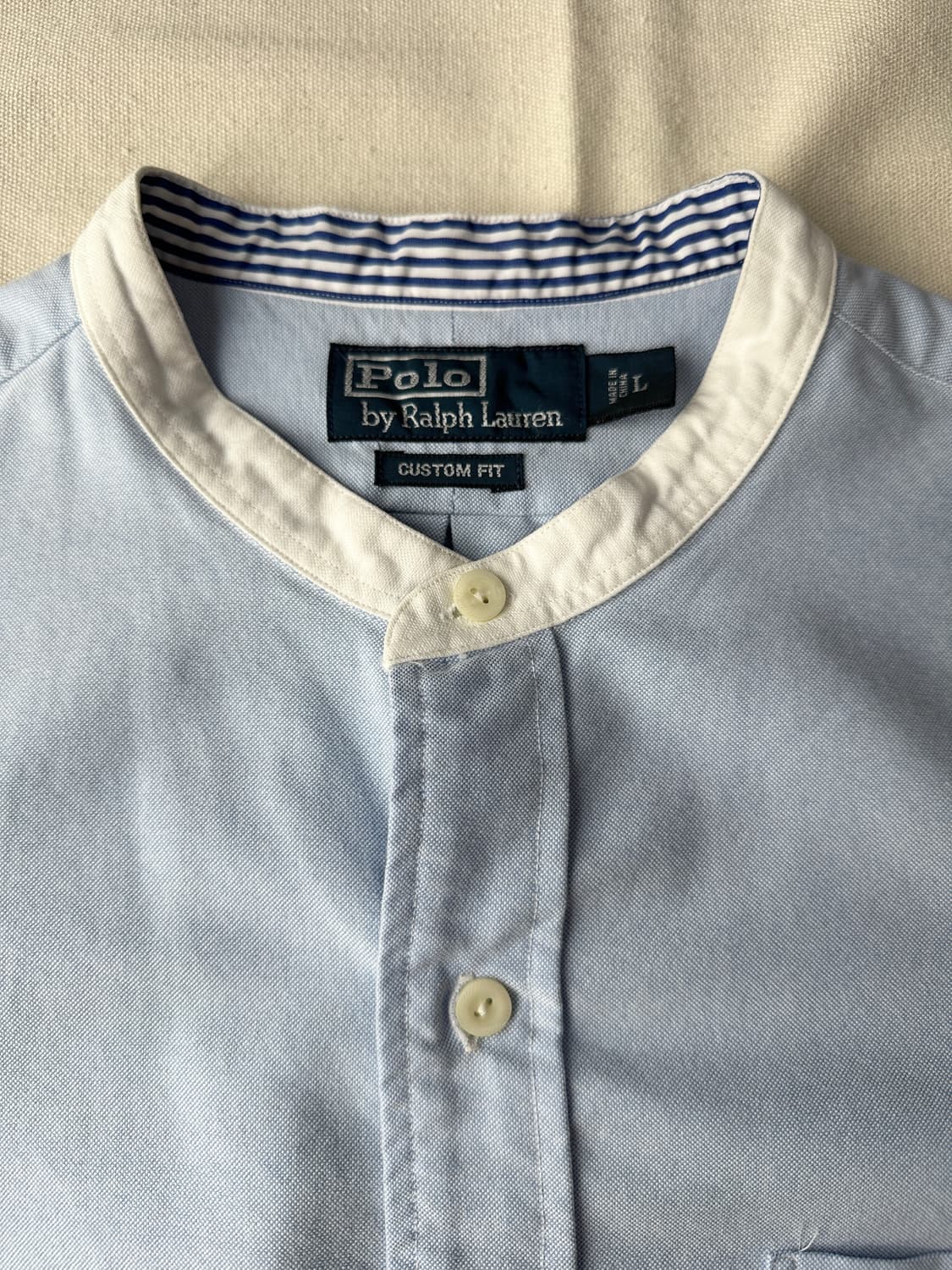 폴로 랄프로렌 1948 런던 올림픽 유니언잭 차이나카라 옥스포드 셔츠 L 상품이미지2