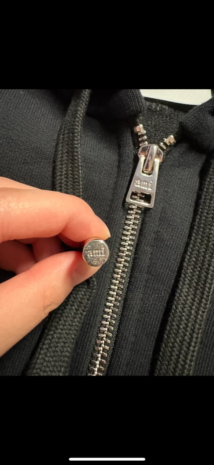 아미 AMI 하트 로고 블랙 후드집업 상품이미지6