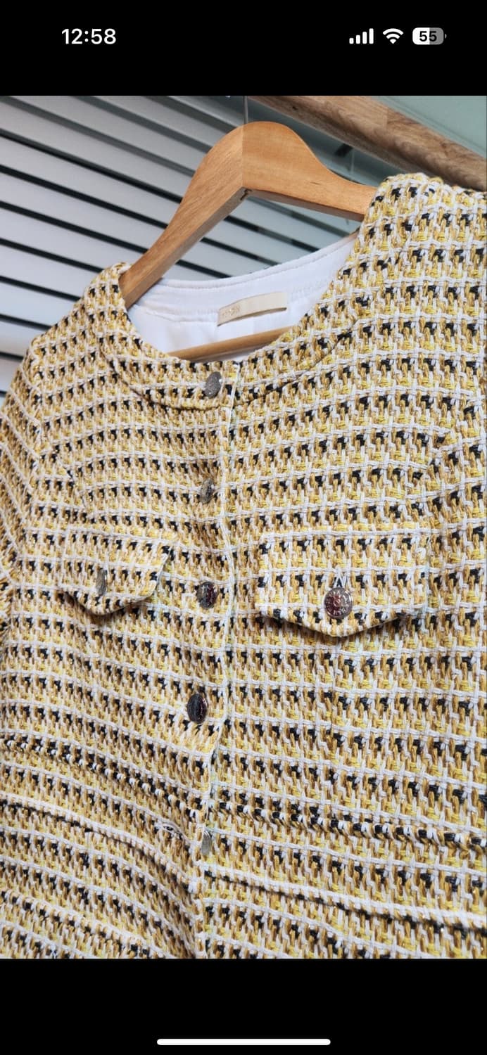 Maje 마쥬 옐로우 트위드 원피스 상품이미지5