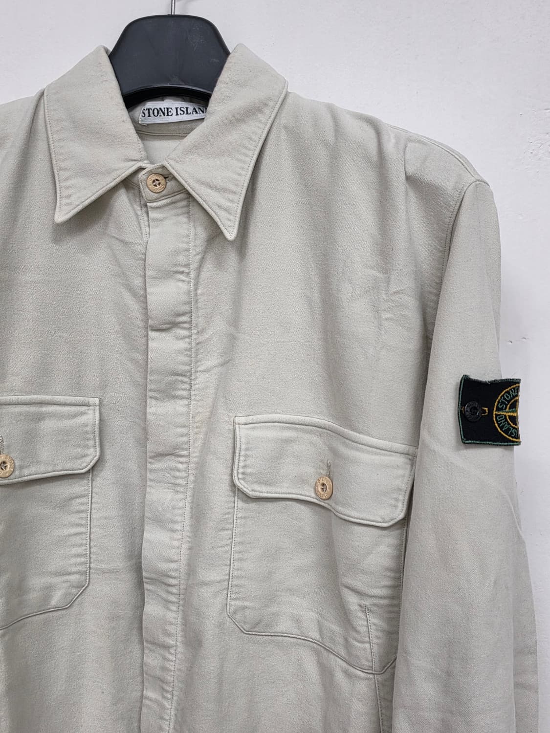 98AW 스톤 아일랜드 그린 엣지 코튼 오버셔츠 상품이미지2