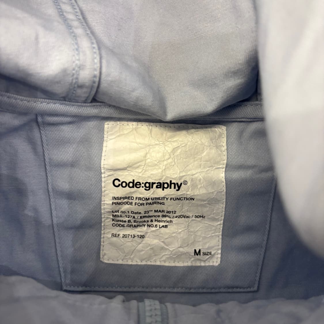 코드그라피 스카이블루 코튼 자켓 상품이미지3