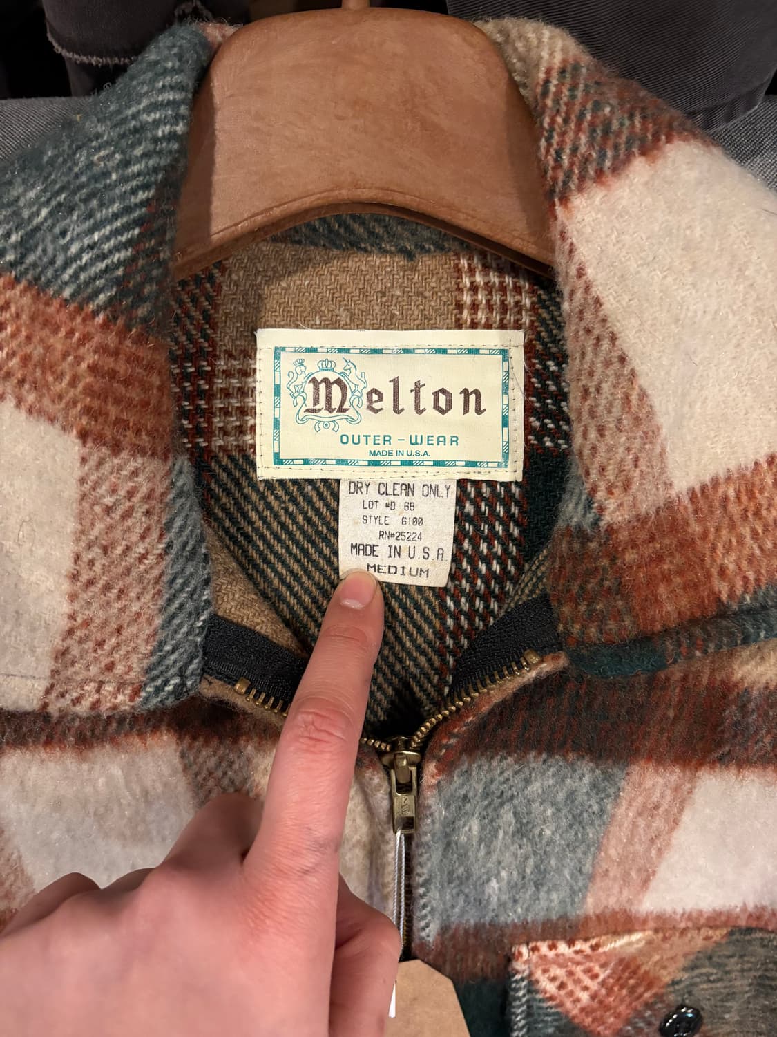 Melton usa 체크 셔츠 자켓 상품이미지3