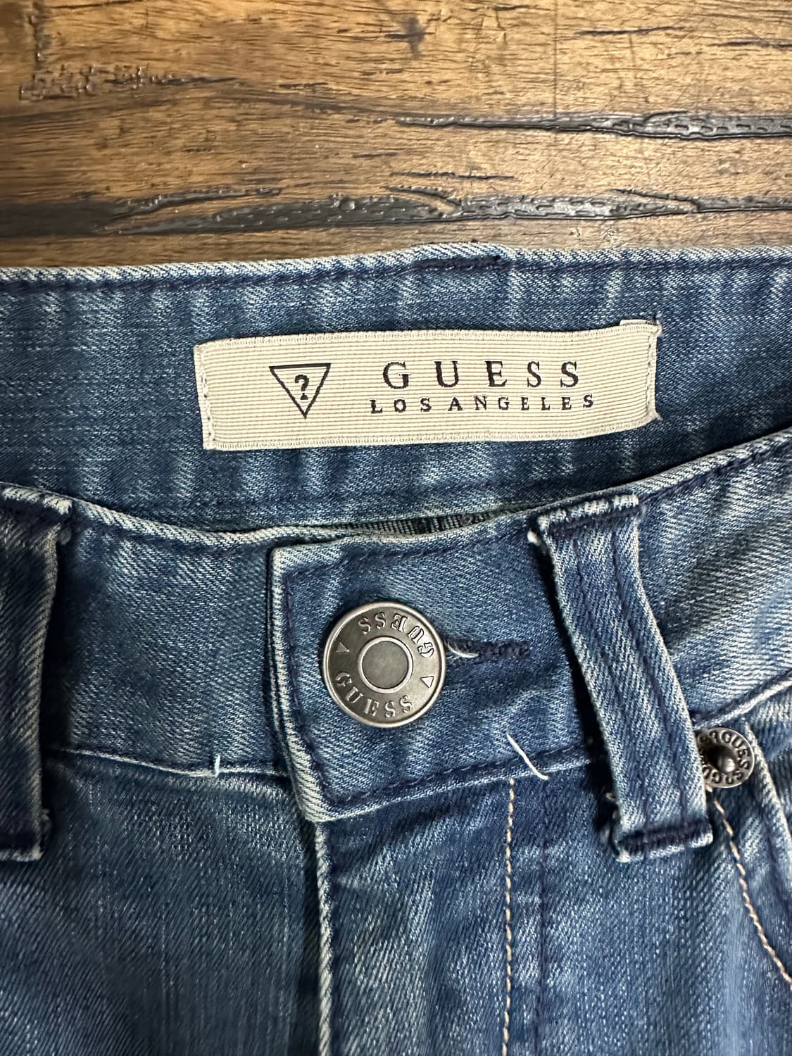 게스 GUESS 여성 중청 스판 컷오프 데님 팬츠 30 상품이미지6