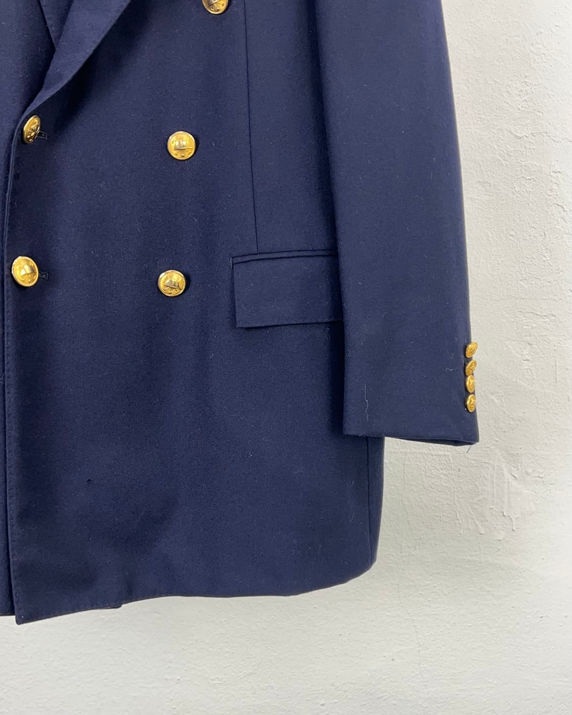 폴로 랄프로렌 네이비 숄 패드 금장 더블 브레스티드  2b 블레이저 상품이미지5