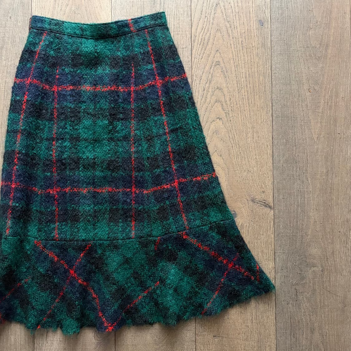 Boucle Check Flare Skirt 상품이미지5
