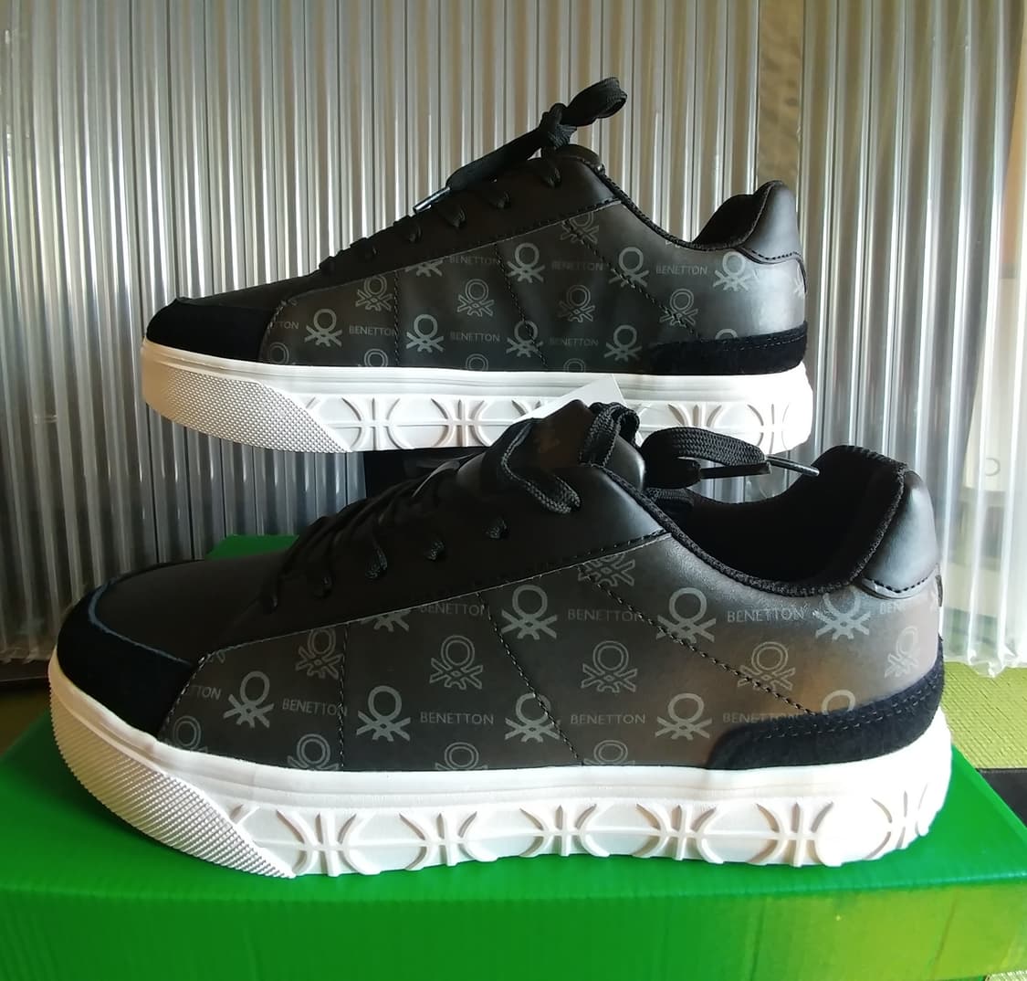 (새신발) 베네통 코트라이프 스니커즈 블랙 JB1F021BK 270mm 상품이미지2