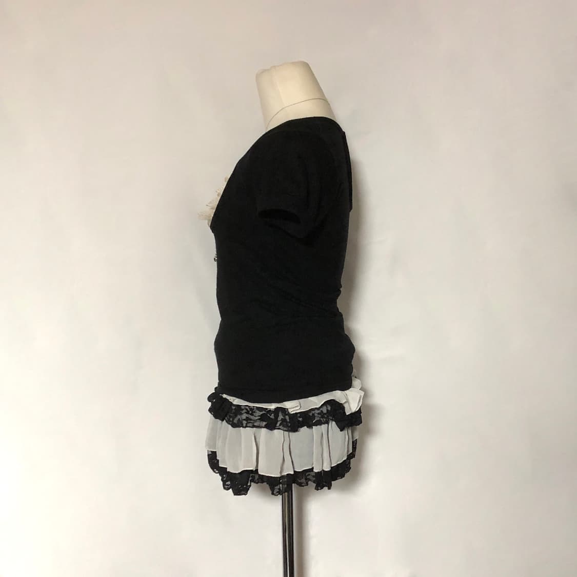 세실맥비 레이스 지퍼 탑 블랙 아이보리 상품이미지7