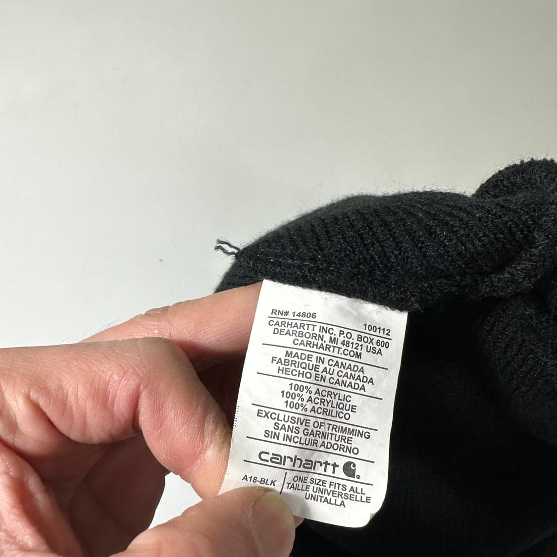 OS 칼하트 블랙 비니 상품이미지3