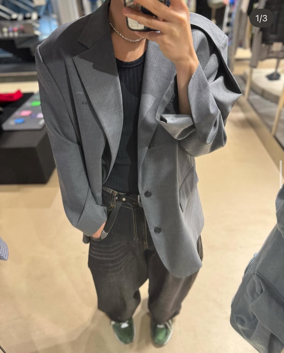 본봄 턱 블레이저 m size 상품이미지4