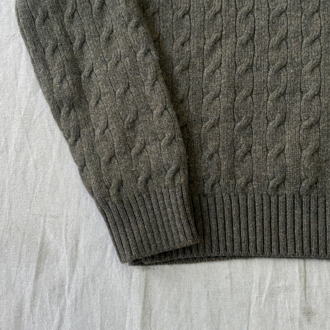 폴로랄프로렌 90s 앙고라 카키 케이블 니트 L 상품이미지3