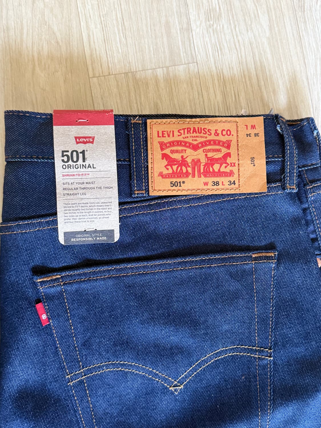 리바이스 오리지널 리지드 501 새상품 상품이미지5
