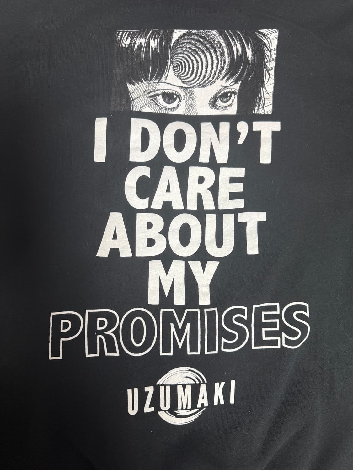 이토준지 x BROKEN PROMISES 소용돌이 아자미 그래픽 후드 M 상품이미지8